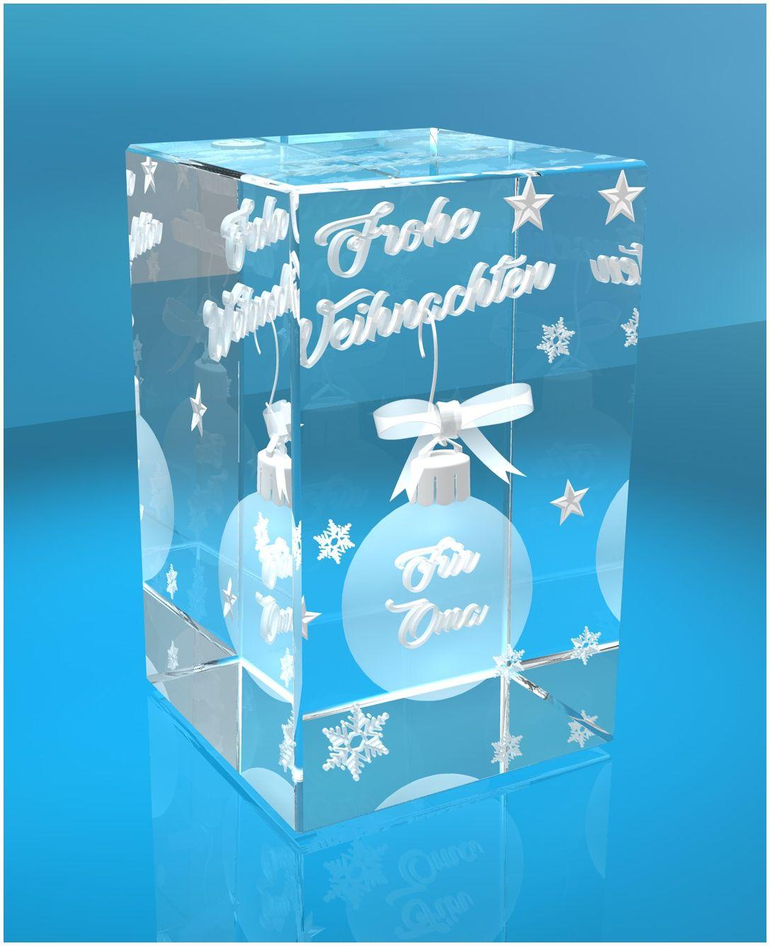 VIP-LASER 3D Weihnachtskugel Frohe Weihnachten - Motiv: für Oma