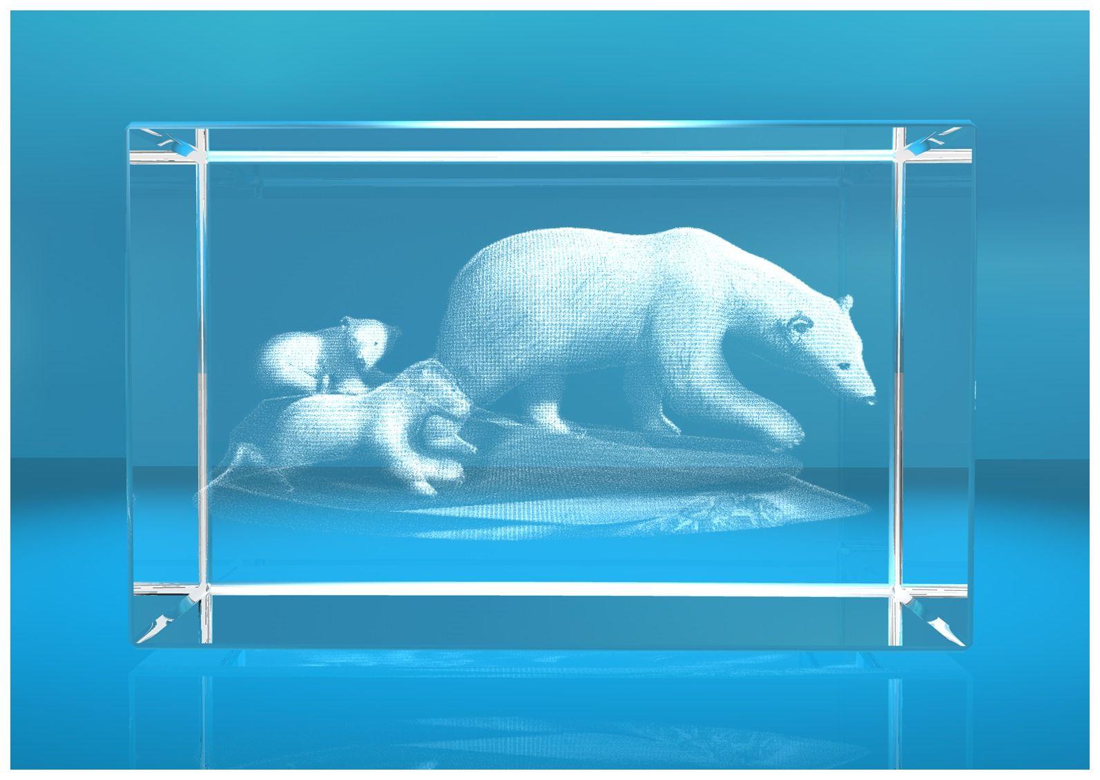 3D Glasquader Motiv: Eisbär 3D Glasquader Motiv: Eisbär