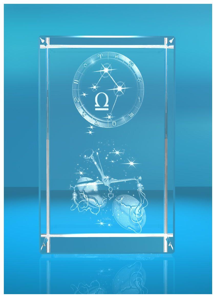 3D Glasquader I Sternzeichen PRO I Motiv: Waage 3D Glasquader I Sternzeichen PRO I Motiv: Waage