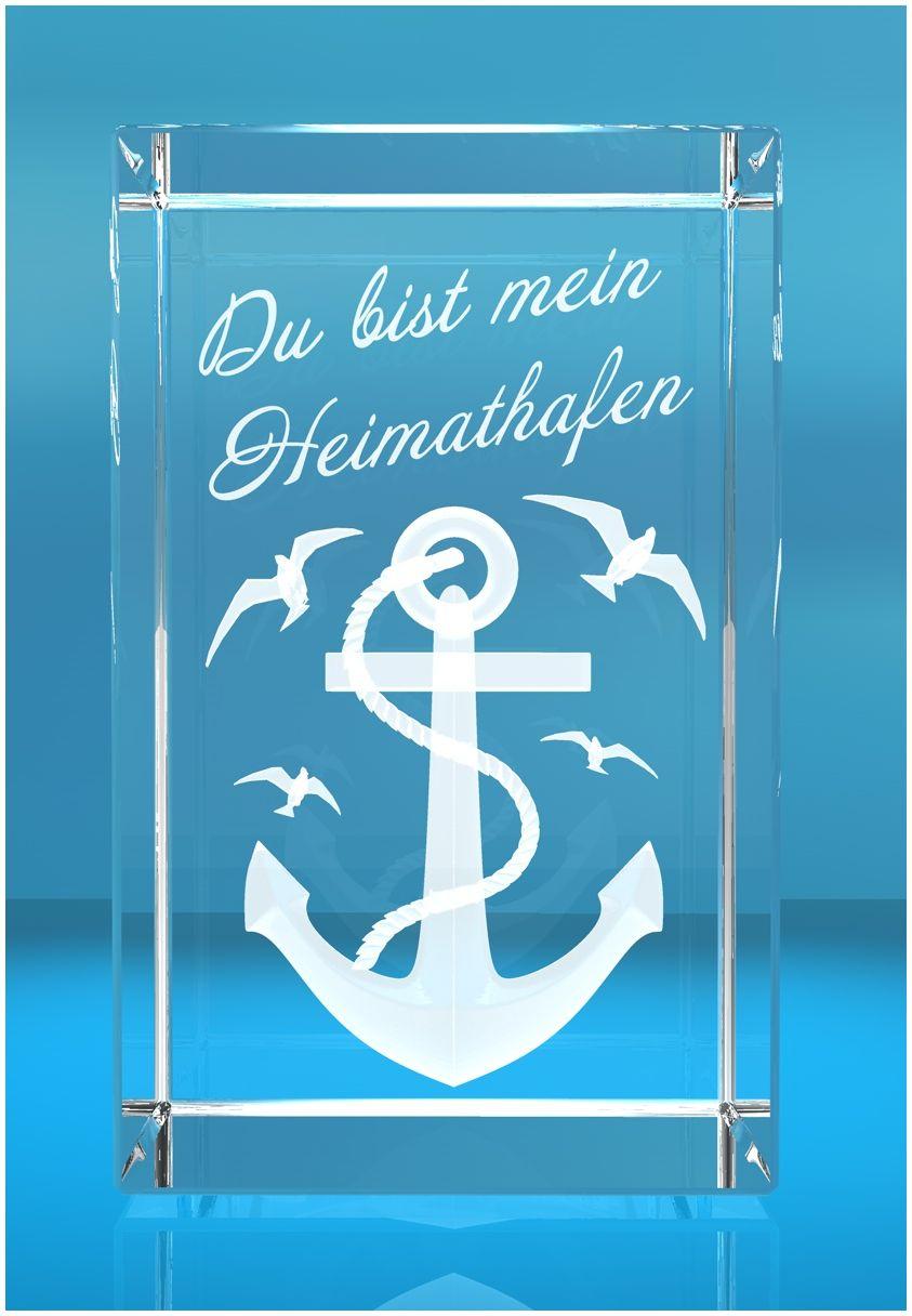 3D Glasquader I Du bist mein Heimathafen 3D Glasquader I Du bist mein Heimathafen